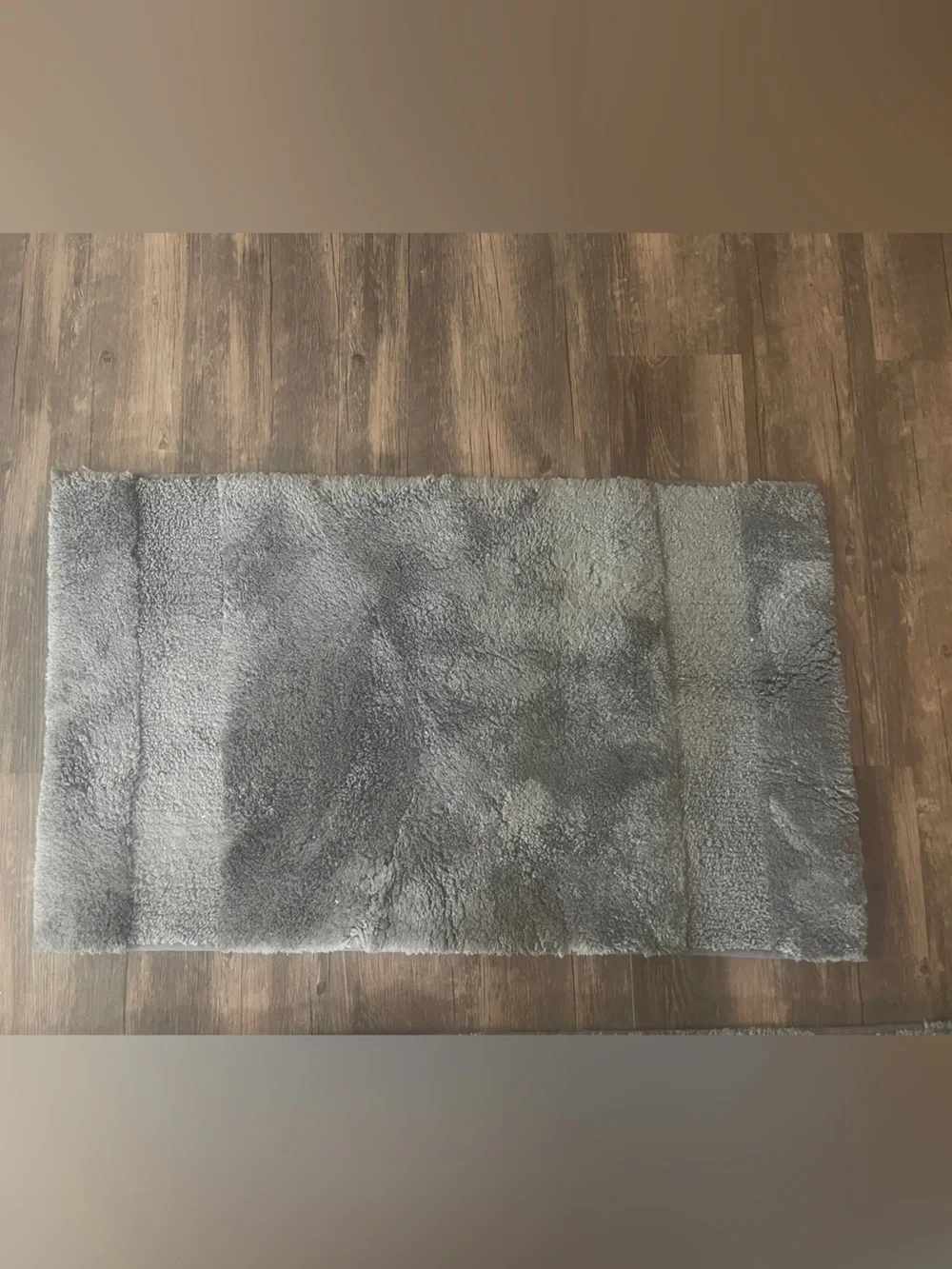 Martha Stewart Plush Gray Shag Bath Mat Set - Soft Gray Bathroom Rugs